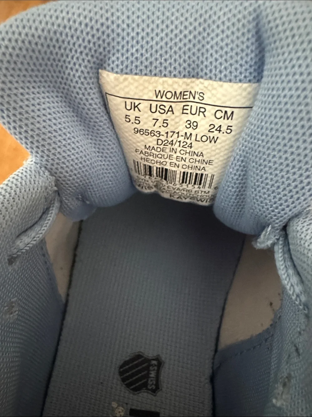 K-Swiss Express light Women's Sky Blue and White Pickleball Shoes